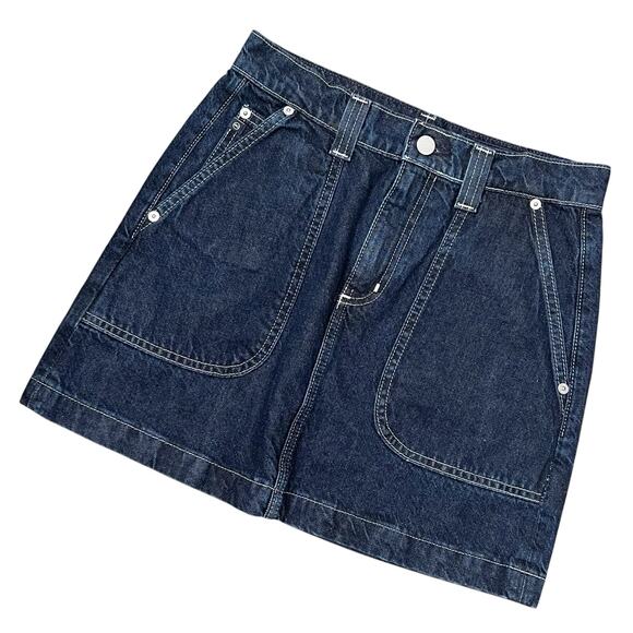 Adriano Goldschmied Women's Blue Jae Utility Mini Skirt Size 23 - Picture 6 of 12